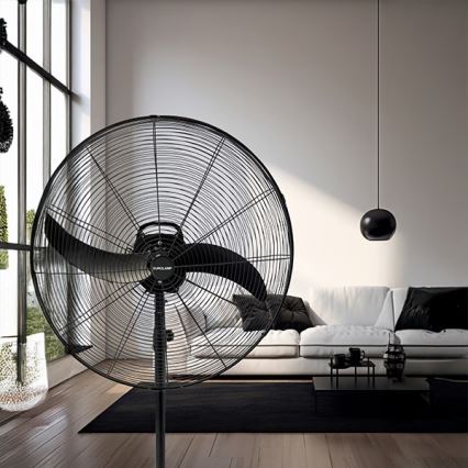 Priemyselný stojanový ventilátor 115W/230V 188 cm čierny