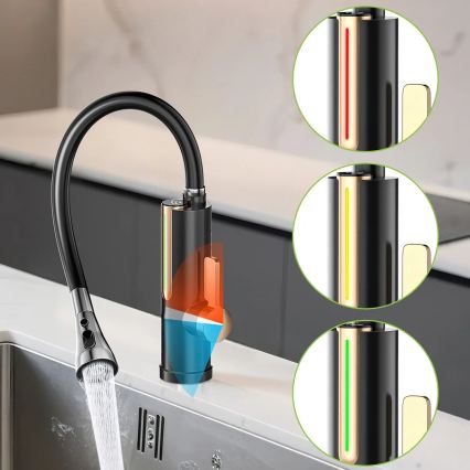 Prietokový ohrievač vody s LED displejom 3000W/230V IPX4 čierny