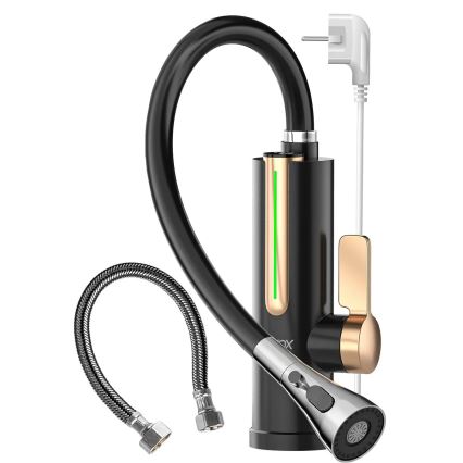 Prietokový ohrievač vody s LED displejom 3000W/230V IPX4 čierny