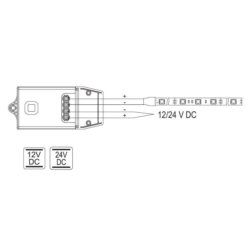 Prijímač pre kinetické bezdrôtové vypínače 12/24V