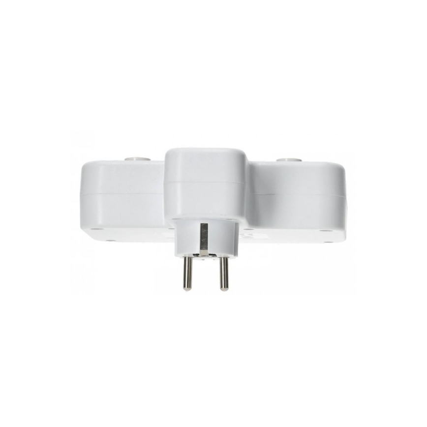 Rozbočovacia zásuvka s vypínačom a LED osvetlením LINEA PRO 2Z + 3xUSB A/C SCHUKO 4000K biela