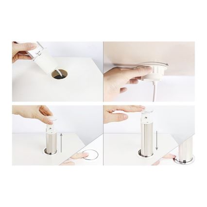 Pripojovací zásuvkový stĺpik na dosku stola 2x230V + USB-A + USB-C