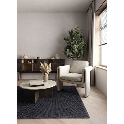 Prírodný koberec FIR WOOL 120x170 cm 2600 g/m2 antracit