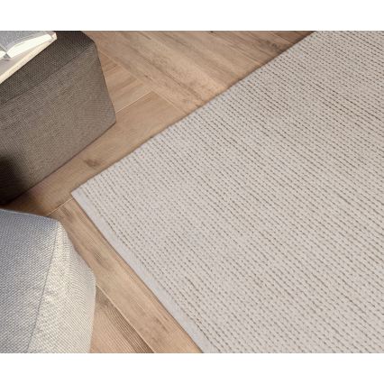 Prírodný koberec FIR WOOL 120x170 cm 2600 g/m2 krémová