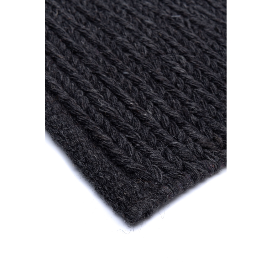 Prírodný koberec FIR WOOL 160x230 cm 2600 g/m2 antracitový