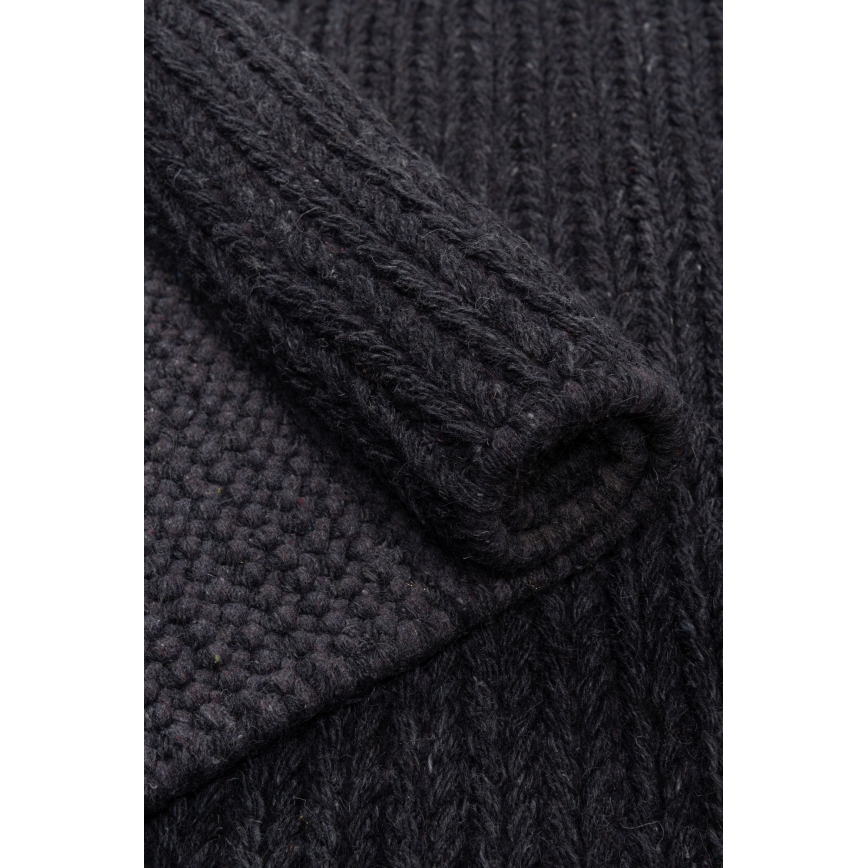 Prírodný koberec FIR WOOL 160x230 cm 2600 g/m2 antracitový