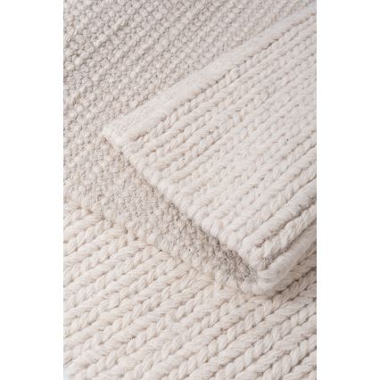 Prírodný koberec FIR WOOL 160x230 cm, 2600 g/m2, krémový