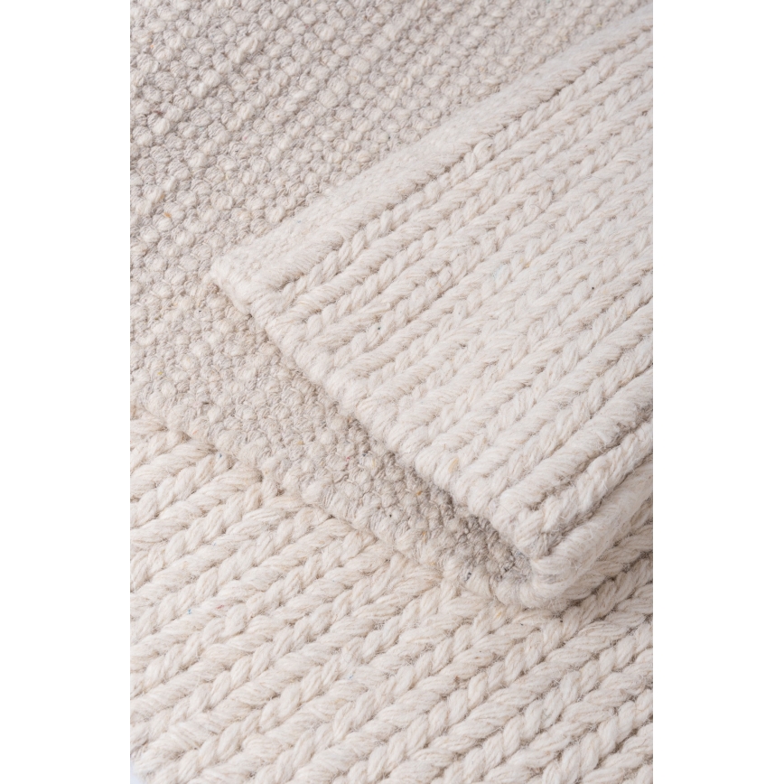Prírodný koberec FIR WOOL 160x230 cm, 2600 g/m2, krémový