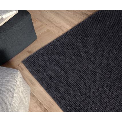 Prírodný koberec FIR WOOL 70x140 cm 2600 g/m2 antracit
