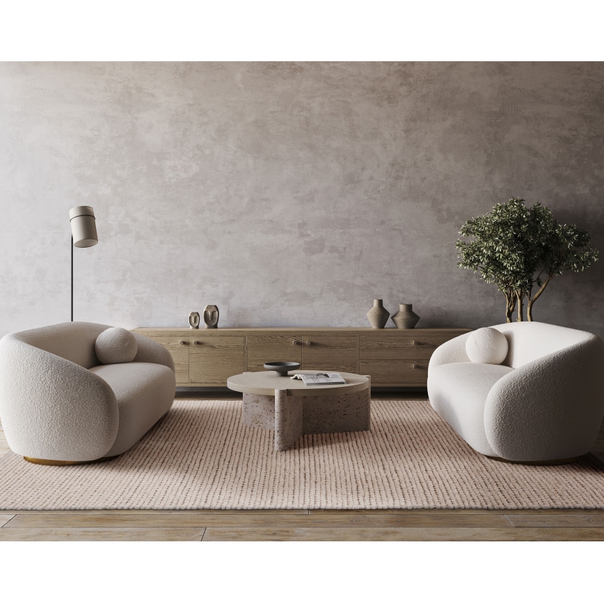 Prírodný koberec FIR WOOL 70x140 cm 2600 g/m2 krémový