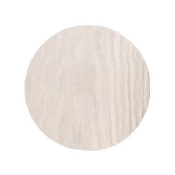 Prírodný okrúhly koberec FIR WOOL 160 cm 2600 g/m2 krémový