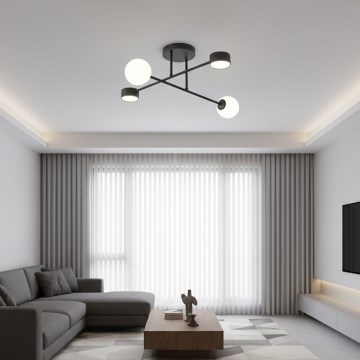 Prisadené stropné svietidlo HOLON 2xG9/8W/230V + 2xGX53/12W čierne