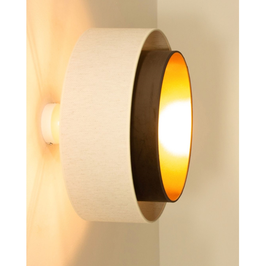 Prisadené stropné svietidlo NATIA 1xE27/60W/230V biela/hnedá