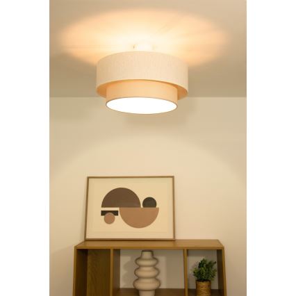 Prisadené stropné svietidlo NATIA, 1×E27/60W/230V, priemer 45 cm, krémové