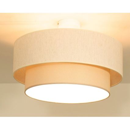 Prisadené stropné svietidlo NATIA, 1×E27/60W/230V, priemer 45 cm, krémové
