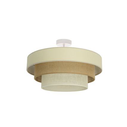 Prisadené stropné svietidlo WENTA 1×E27/60W/230V, Ø 50 cm, béžové/juta