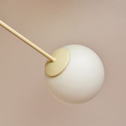 Prisadené svietidlo MOON 4xE27/15W/230V krémové
