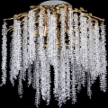 Prisadený luster 6xE14/60W/230V + 3xLED/3W pr. 54 cm zlatý