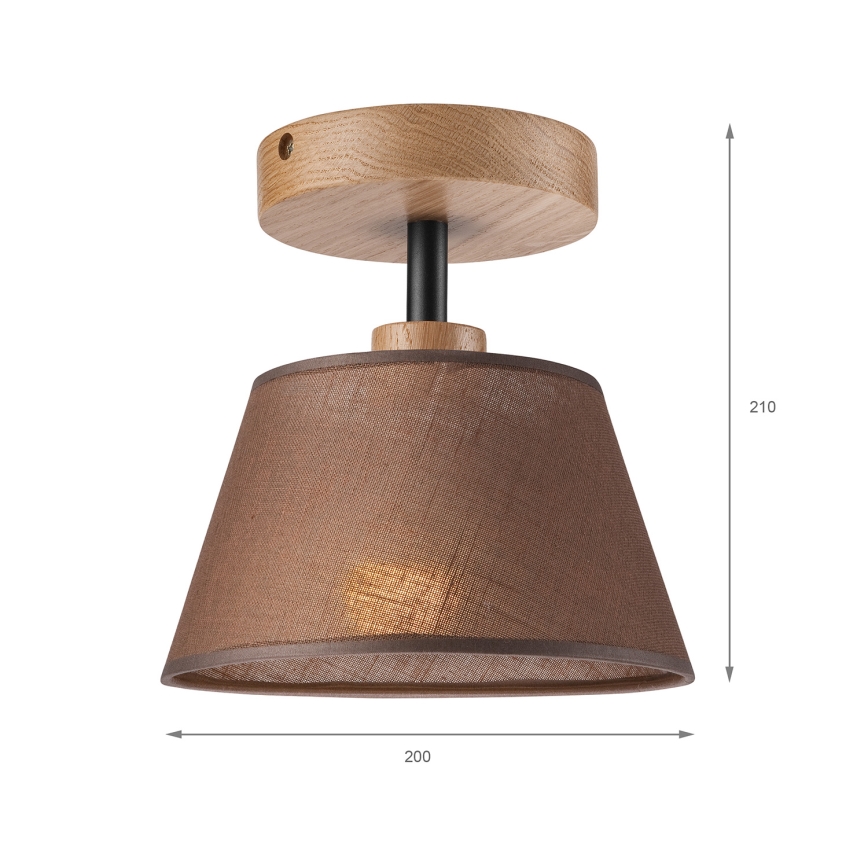 Prisadený luster ANTONIO 1xE14/40W/230V hnedá/dub