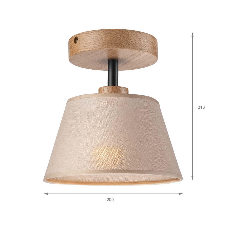Prisadený luster ANTONIO 1xE14/60W/230V béžová/dub