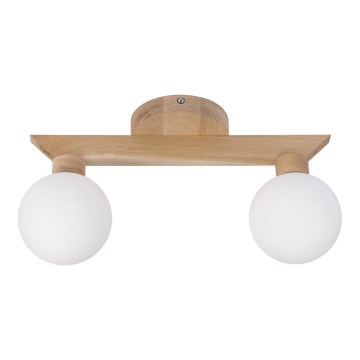 Prisadený luster ANTONIO 2xG9/5W/230V dub/biela