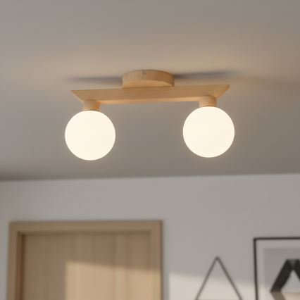 Prisadený luster ANTONIO 2xG9/5W/230V dub/biela