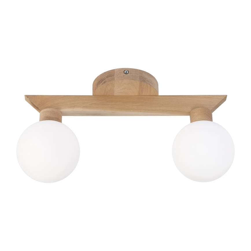 Prisadený luster ANTONIO 2xG9/5W/230V dub/biela