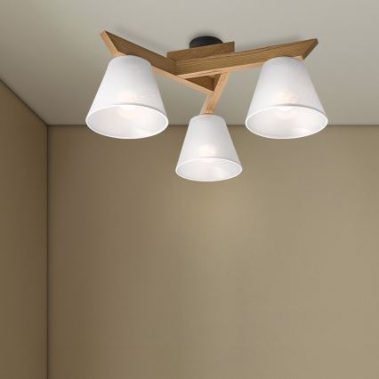 Prisadený luster ANTONIO 3xE14/40W/230V dub