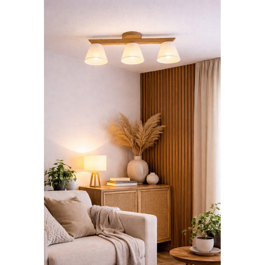 Prisadený luster ANTONIO 3xE14/40W/230V dub