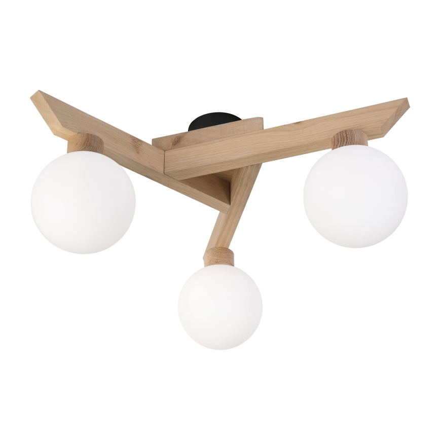 Prisadený luster ANTONIO 3xG9/5W/230V dub/biela