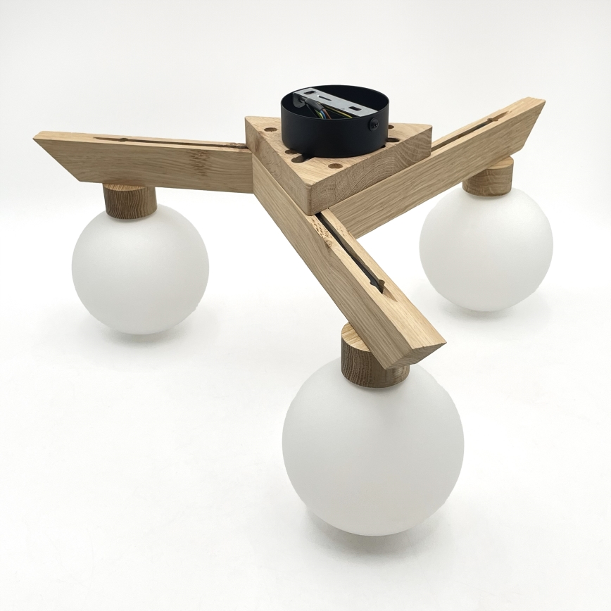 Prisadený luster ANTONIO 3xG9/5W/230V dub/biela