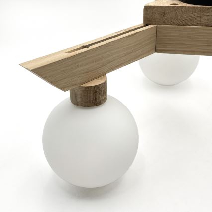 Prisadený luster ANTONIO 3xG9/5W/230V dub/biela