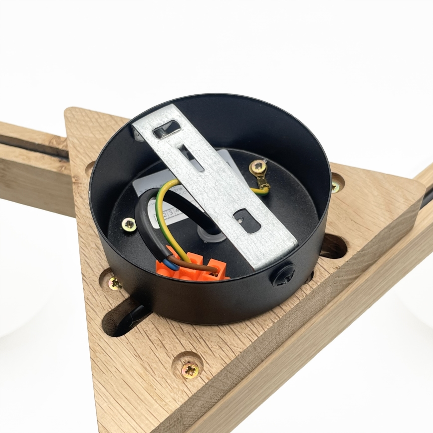 Prisadený luster ANTONIO 3xG9/5W/230V dub/biela