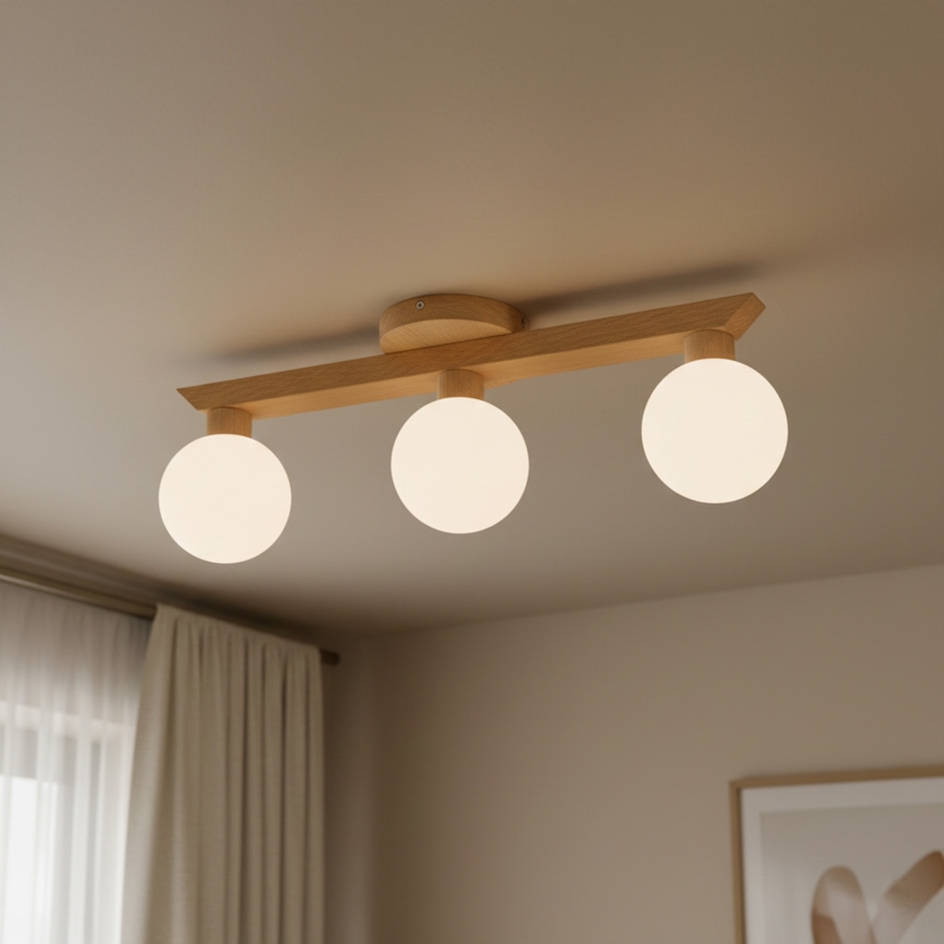 Prisadený luster ANTONIO 3xG9/5W/230V dub/biela