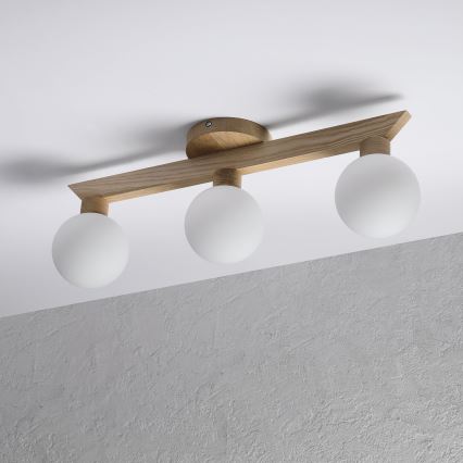 Prisadený luster ANTONIO 3xG9/5W/230V dub/biela