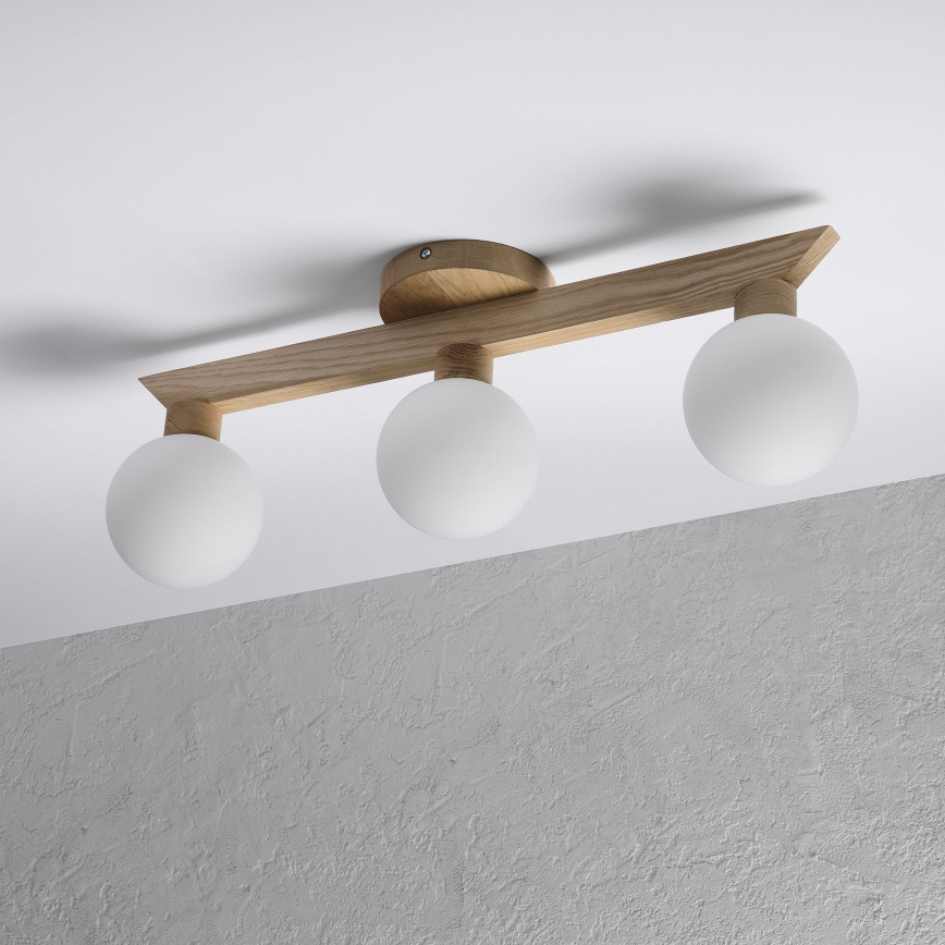 Prisadený luster ANTONIO 3xG9/5W/230V dub/biela