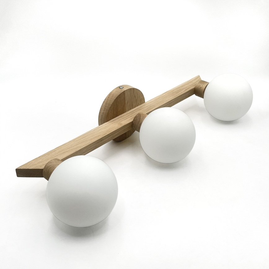 Prisadený luster ANTONIO 3xG9/5W/230V dub/biela