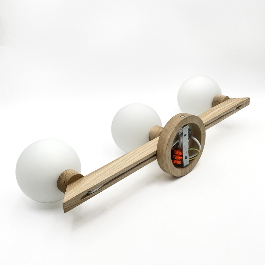 Prisadený luster ANTONIO 3xG9/5W/230V dub/biela