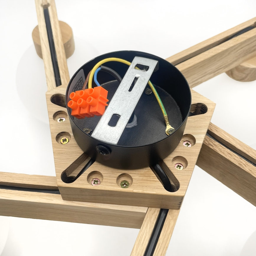 Prisadený luster ANTONIO 5xG9/5W/230V dub/biela