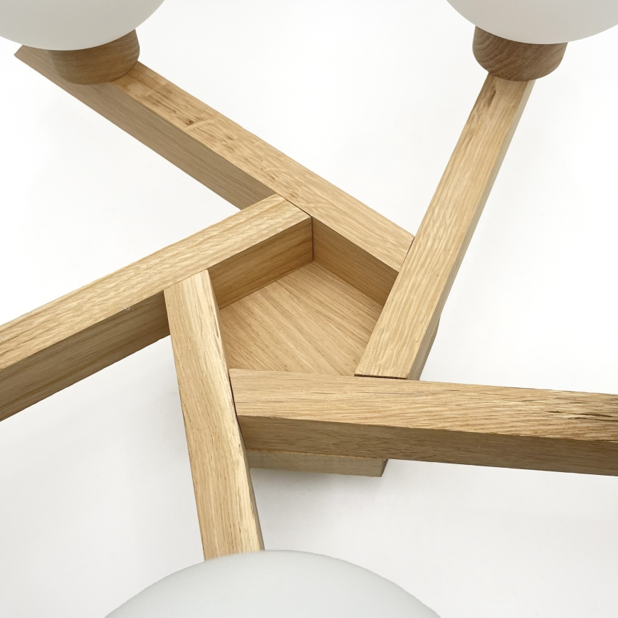 Prisadený luster ANTONIO 5xG9/5W/230V dub/biela