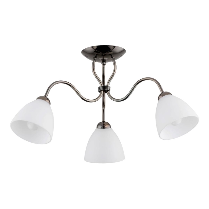 Prisadený luster ARIEL 3xE27/15W/230V šedá