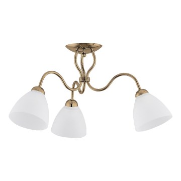 Prisadený luster ARIEL 3xE27/15W/230V zlatá