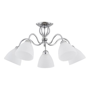 Prisadený luster ARIEL 5xE27/15W/230V lesklý chróm