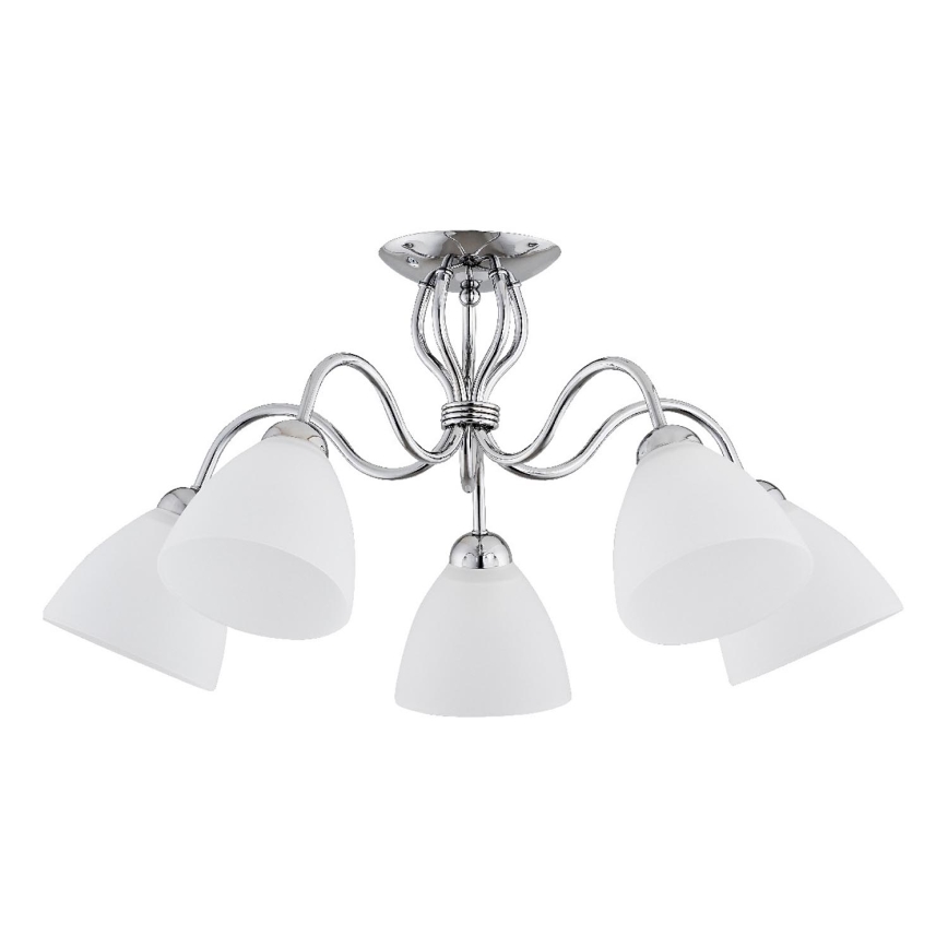 Prisadený luster ARIEL 5xE27/15W/230V lesklý chróm