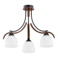 Prisadený luster BAFIA 3xE27/15W/230V hnedá