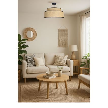 Prisadený luster BOHO 1xE27/60W/230V béžová