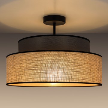 Prisadený luster BOHO 1xE27/60W/230V pr. 40 cm hnedá/béžová