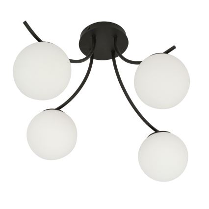 Prisadený luster BOSTON 4xE14/10W/230V čierna