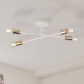 Prisadený luster CAMBRIDGE 4xE27/15W/230V mosadz/biela