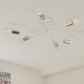 Prisadený luster CAMBRIDGE 6xE27/15W/230V mosadz/biela
